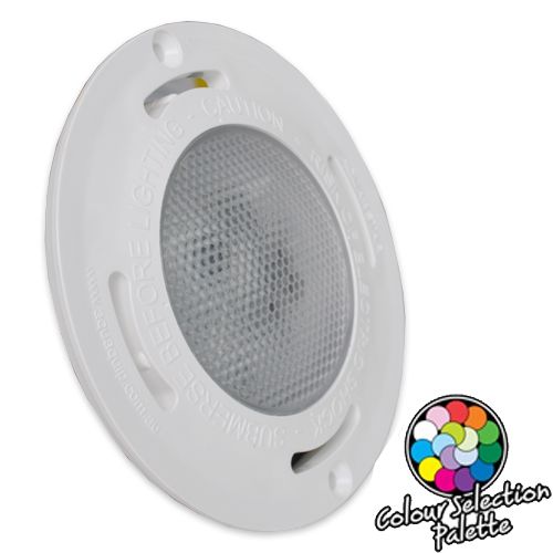 Aquaquip EvoFG LED - Fixed White, Blue or Multi-Colour fibreglass Flush Mounted Retro-Fit underwater Pool Light Aquaquip EvoFG LED - Fixed White, Blue or Multi-Colour fibreglass Flush Mounted Retro-Fit underwater Pool Light